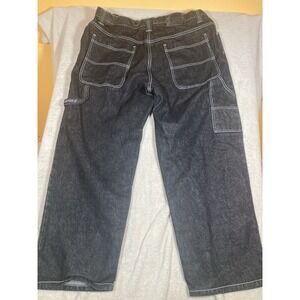 Marithe Francois Girbaud Mens 42x32 Carpenter Jeans Black Utility Denim Baggy